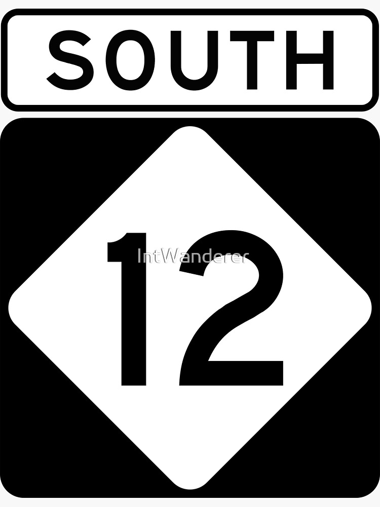 Thumbnail 3 of 3, Sticker, NC 12 - SOUTH designed and sold by NewNomads.
