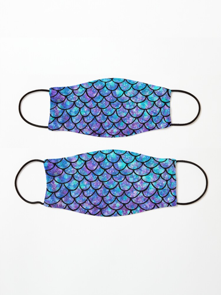 Alternate view of Purples & Blues Mermaid scales Mask