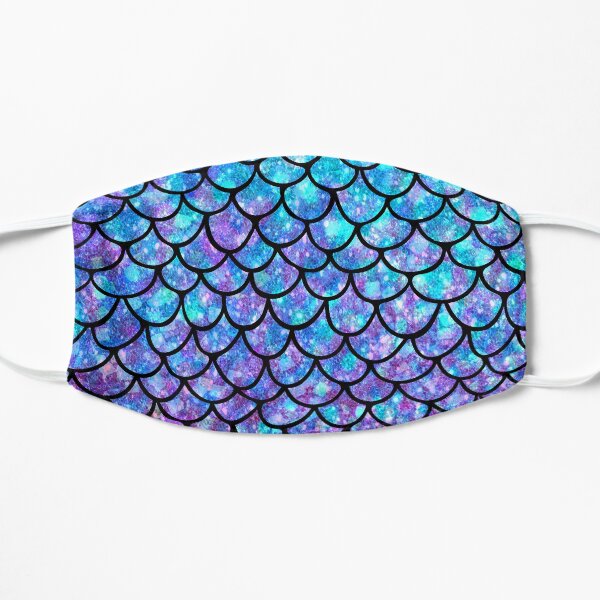 Purples & Blues Mermaid scales Flat Mask