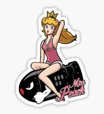 Miss Peach Pin-Up - Sticker Sticker