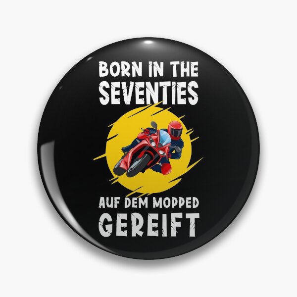 Item preview, Motorcycle gift biker saying Born in the 70s designed and sold by SiRaGeckoDesign.