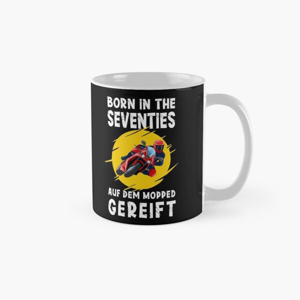 Item preview, Motorcycle gift biker saying Born in the 70s designed and sold by SiRaGeckoDesign.
