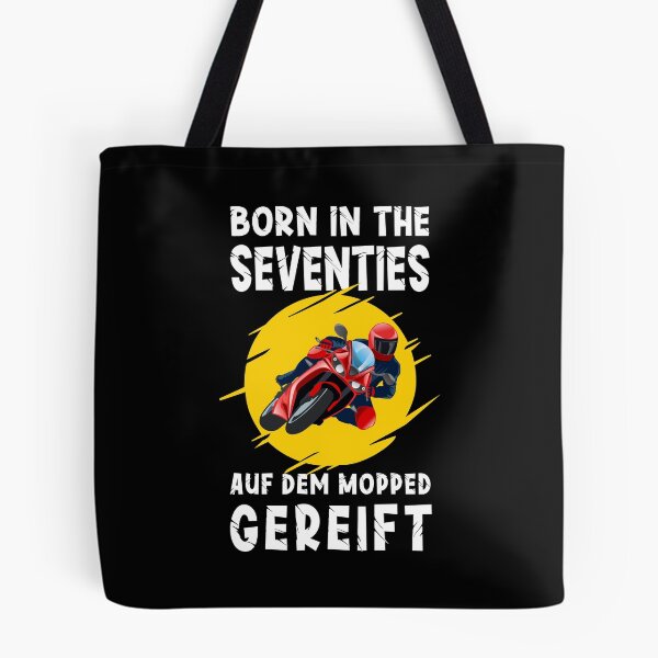 Item preview, Motorcycle gift biker saying Born in the 70s designed and sold by SiRaGeckoDesign.