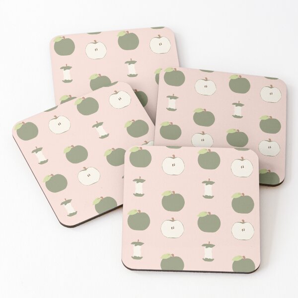Item preview, Green and Pink Apple Pattern designed and sold by gabriellejean.