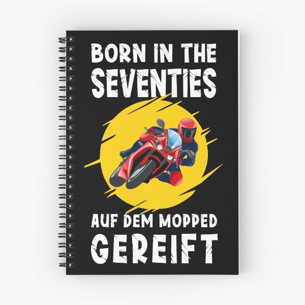 Item preview, Motorcycle gift biker saying Born in the 70s designed and sold by SiRaGeckoDesign.