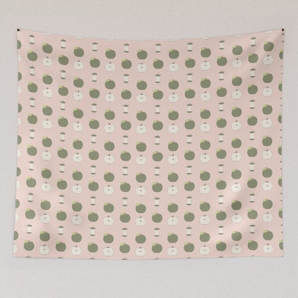 Item preview, Green and Pink Apple Pattern designed and sold by gabriellejean.