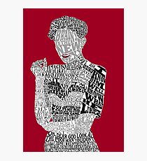 Irene Adler Typography Art Photographic Print