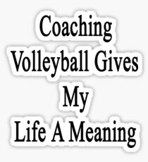 Coaching Volleyball Gives My Life A Meaning Sticker