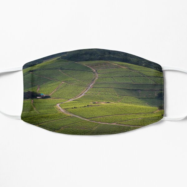 Landscape of vineyards of the Beaujolais Flat Mask