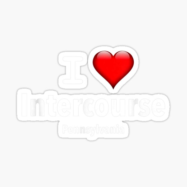 I Love Intercourse Pennsylvania Sticker For Sale By Jessemill Redbubble 