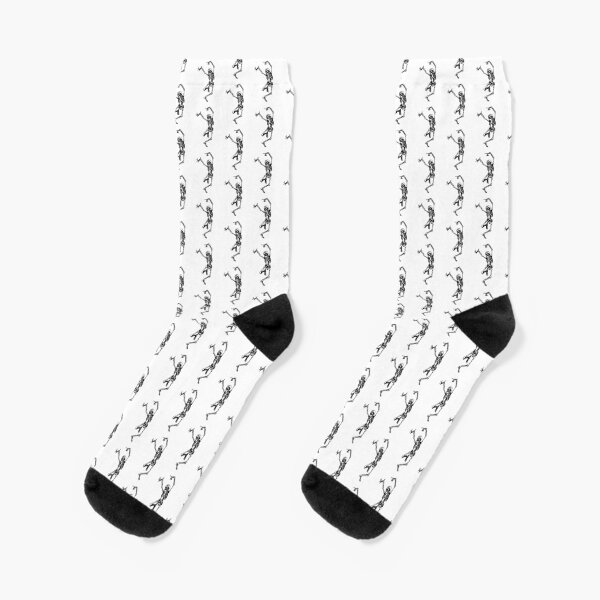 Dancing Skeleton | Day of the Dead | Dia de los Muertos | Skulls and Skeletons | Black and White | Socks