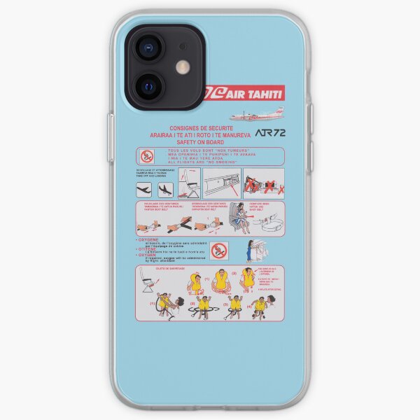 Carte de sécurité Air Tahiti ATR72 Coque souple iPhone
