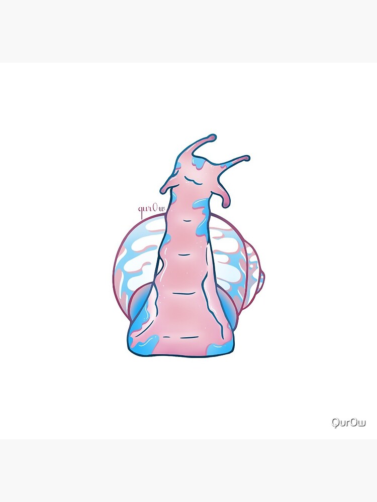 Transgender pride flag snail by Qur0w