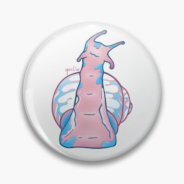 Transgender pride flag snail Pin