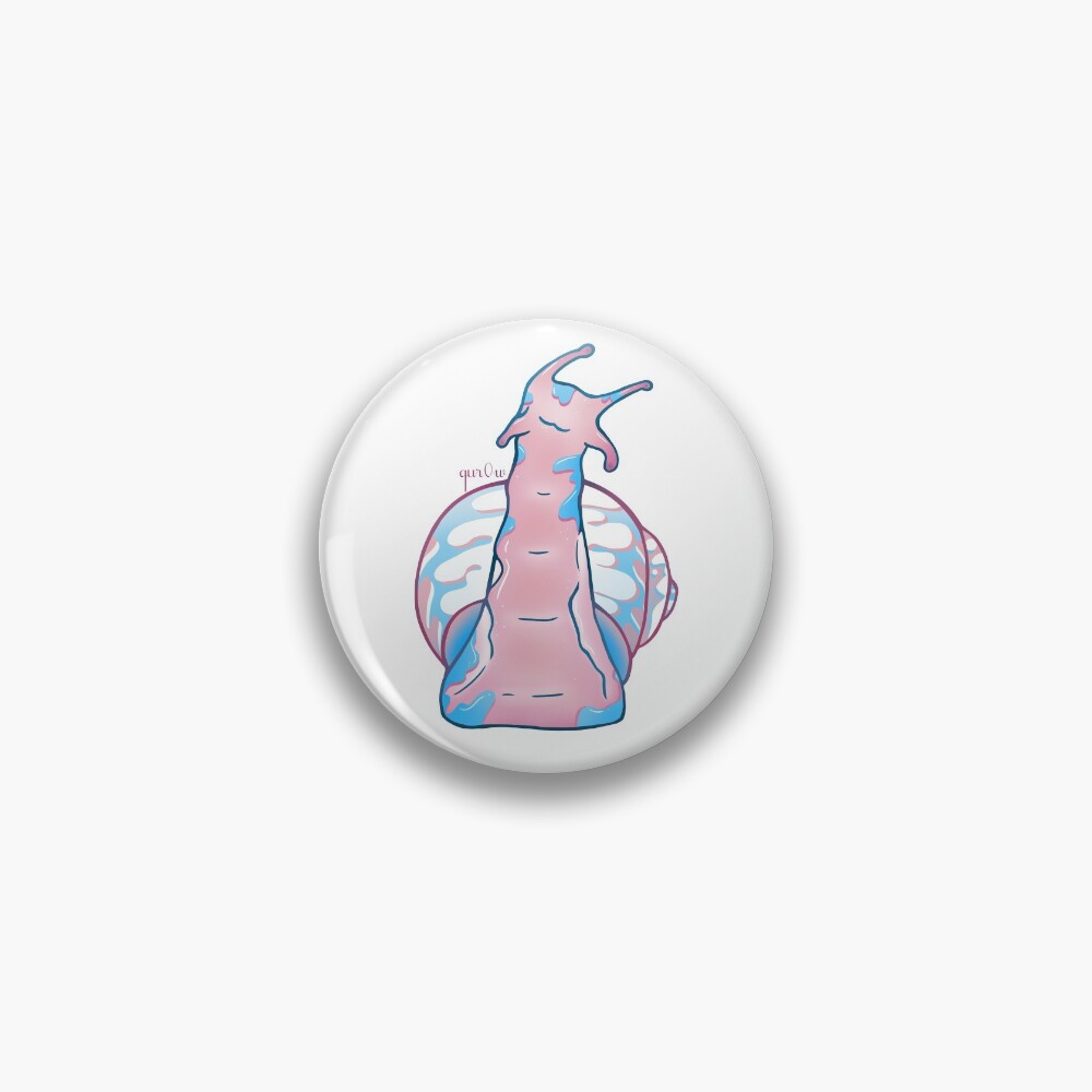 Transgender pride flag snail Pin
