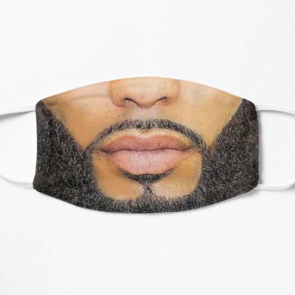 Black Beard Photo Realistic Men's Flat Mask