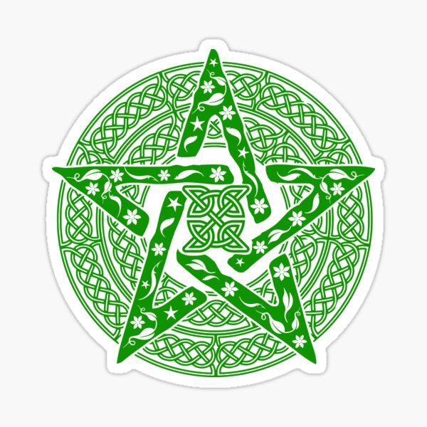 "Wiccan Floral Pentagram Stickers" Sticker for Sale by TropicalToad