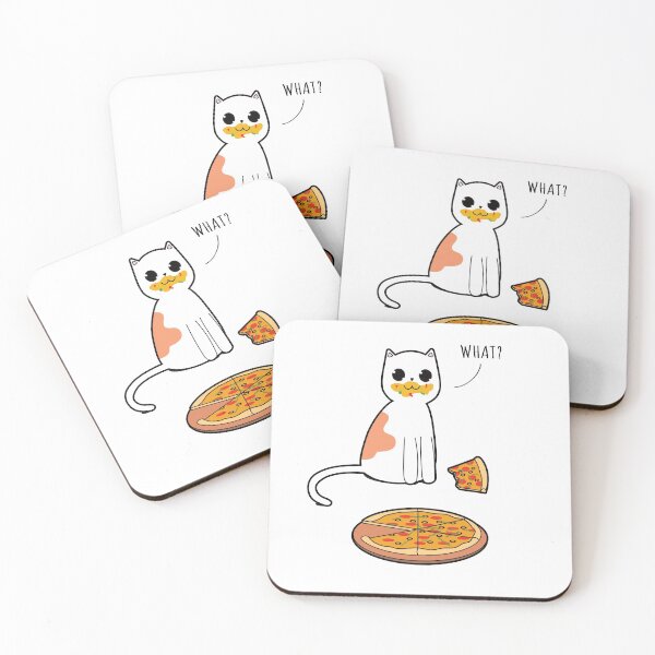 Item preview, Cat Ate The Pizza (Probably) - Kawaii and Cute Cat Art designed and sold by thecatcouch.