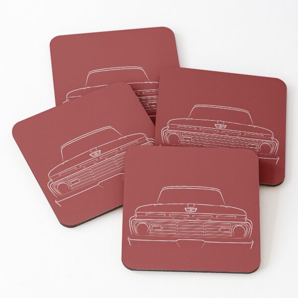 Item preview, 1963 Ford F-100 - front stencil, white designed and sold by mal-photography.
