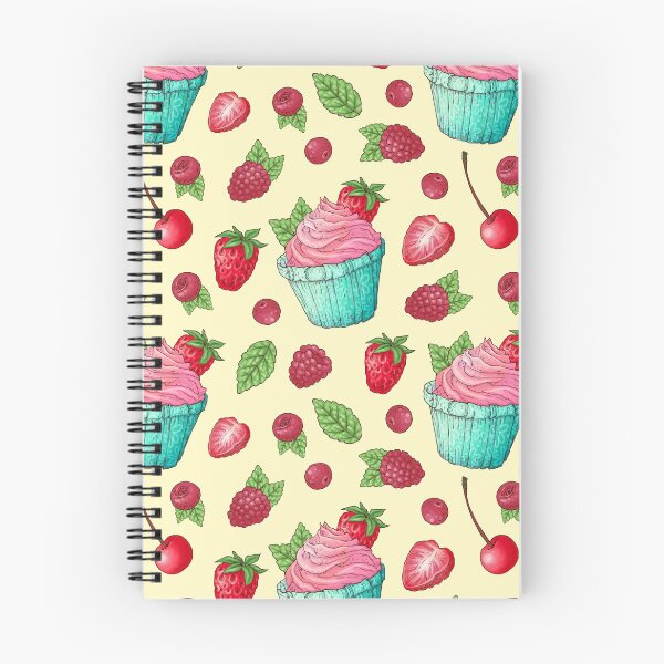 Item preview, Cute Strawberry Cupcake Pattern designed and sold by Mexikawaii.
