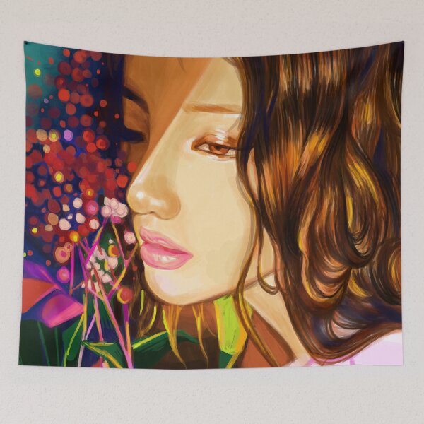 Item preview, Divine Feminine Japanese Garden Portrait designed and sold by Savi Singh.