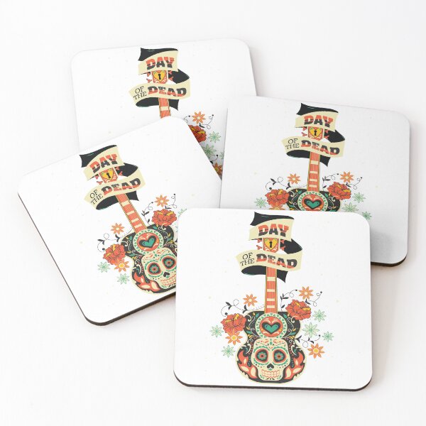 Item preview, Day of the Dead Guitar designed and sold by Mexikawaii.