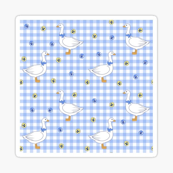 Item preview, Fairytale Goose Gingham designed and sold by LahaskaArt.