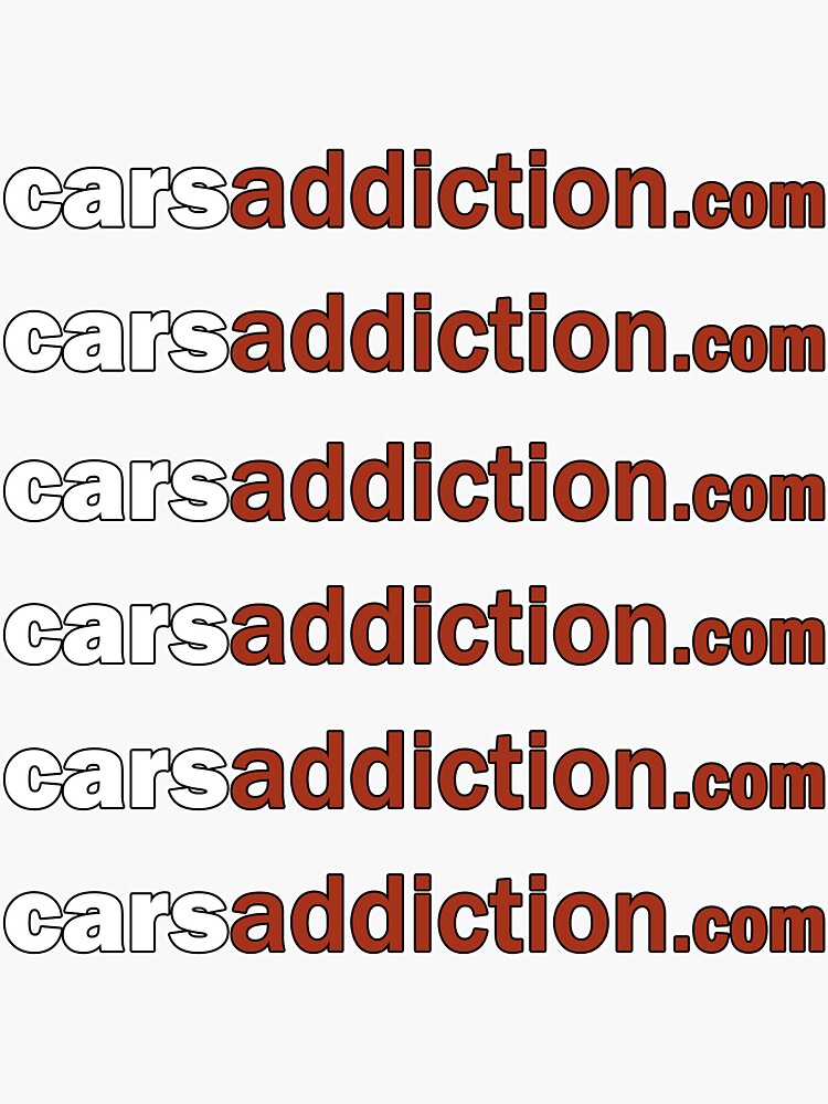 Artwork view, CarsAddiction.com Stickers x 6 designed and sold by carsaddiction