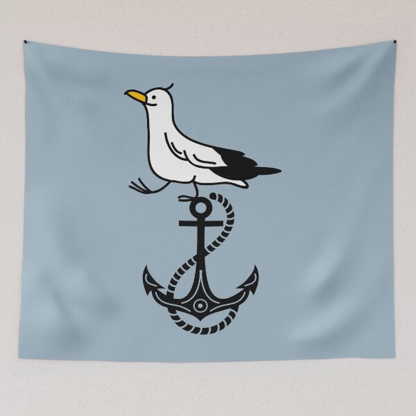 Item preview, Anchor and seagull designed and sold by spontania.