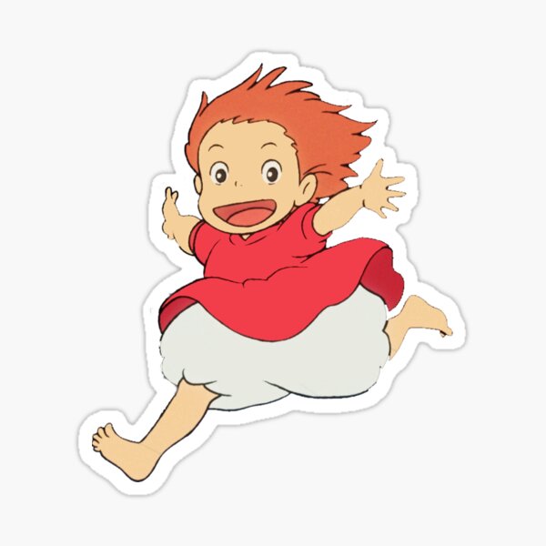 Ponyo Running Sticker