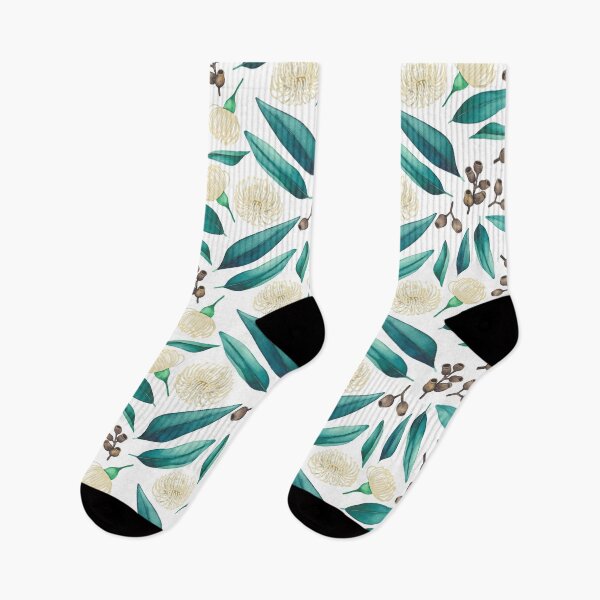 Item preview, Collection of watercolor eucalyptus flowers and leaves designed and sold by Ekaterina Glazkova.