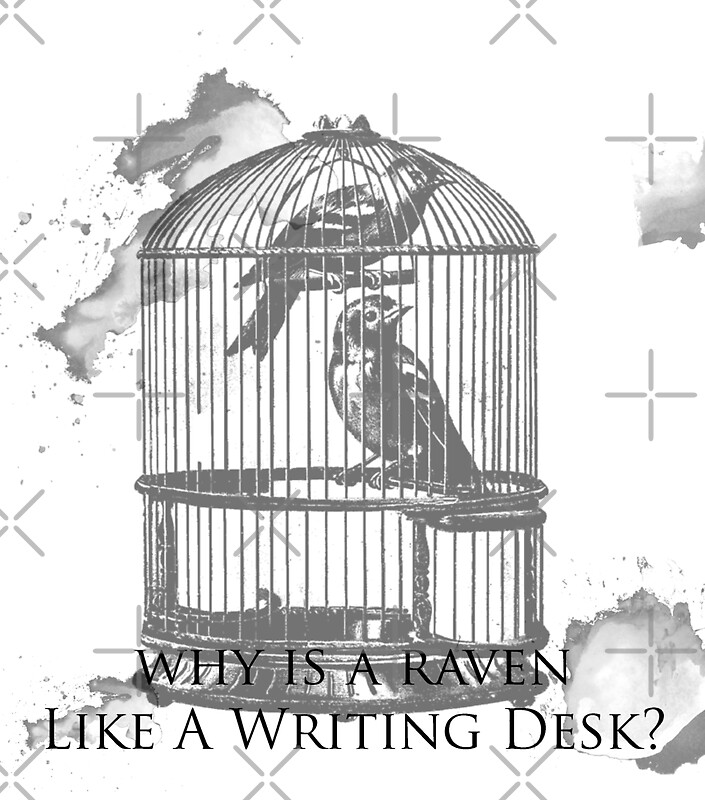 Why Is A Raven Like A Writing Desk Stickers By Kaelynnmara Redbubble why is a raven like a writing desk stickers by kaelynnmara redbubble