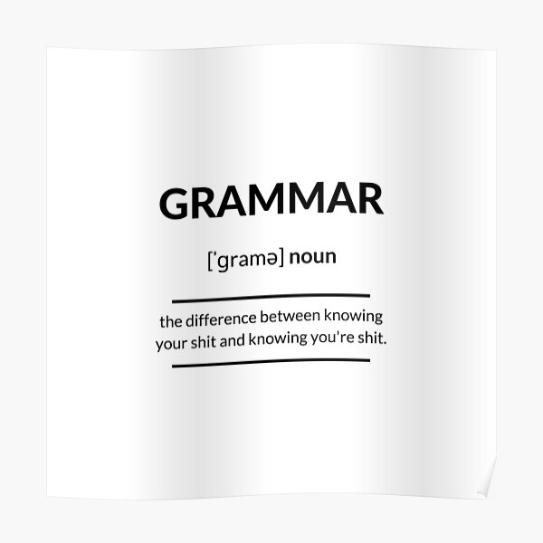 grammar-definition-dictionary-collection-poster-by-designschmiede