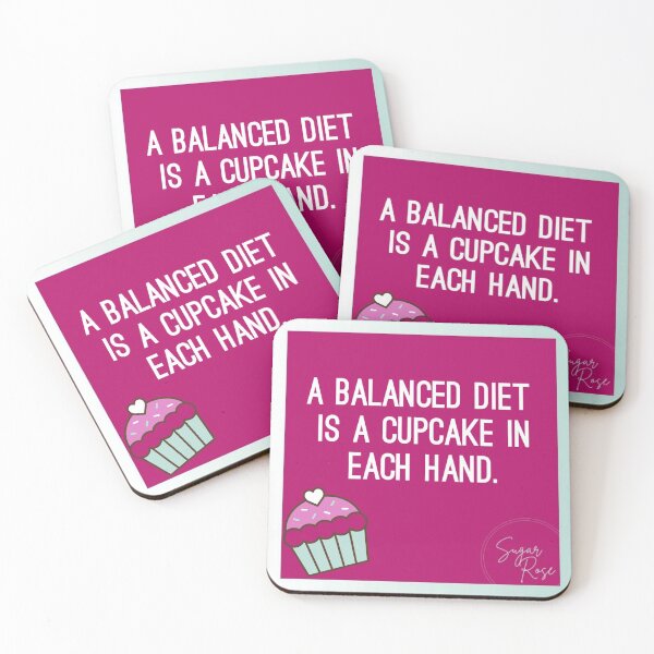 Item preview, A balanced diet is a cupcake in each hand designed and sold by sugarrosekitch.