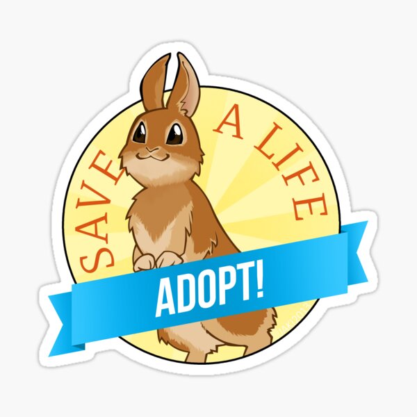 Adopt a Bunny! Sticker