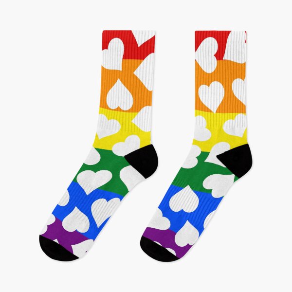 Item preview, Rainbow Flag with Hearts designed and sold by Flower Magic .
