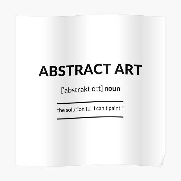 "Abstract Art Definition Dictionary Collection" Poster for Sale by