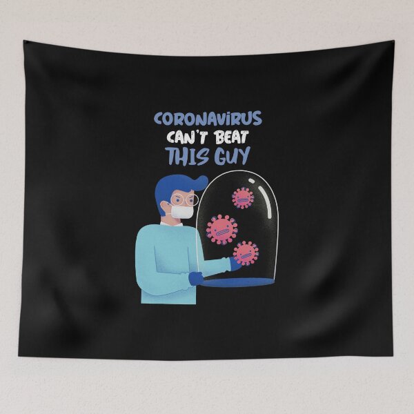 Item preview, Cute Captured and Contained Coronavirus can't beat this guy health-care worker appreciation designed and sold by javes93.
