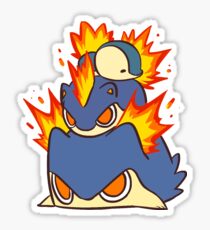 Cyndaquil, Quilava, Typhlosion Ragepile Sticker