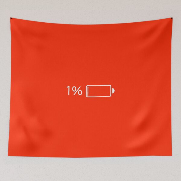 Item preview, Battery 1 % (red) designed and sold by Bob4rt.