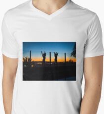 "Twinning" Men's V-Neck T-Shirt