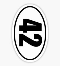 42 - European Style Oval Country Code Sticker Sticker