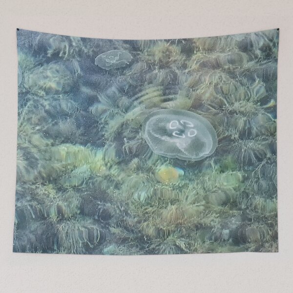 Item preview, Underwater World of Sea - Jellyfishes Swim in the Water designed and sold by r-silver.