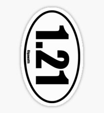1.21 Gigawatts - European Style Oval Country Code Sticker Sticker