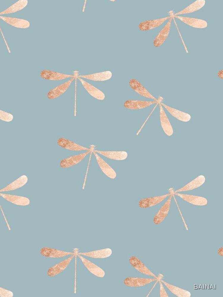 dragonflies: turquoise & rose gold by BAINAI