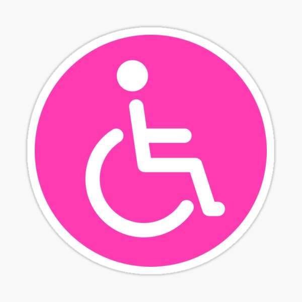 Autocollant handicapé - direction gauche - Sticker Communication