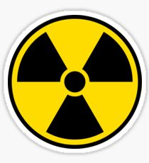 Nuclear radiation symbol, black border Sticker