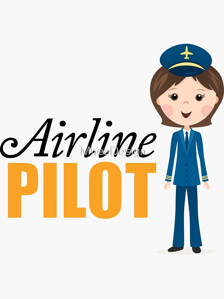 "Female airline pilot stickers" Sticker by MheaDesign Redbubble