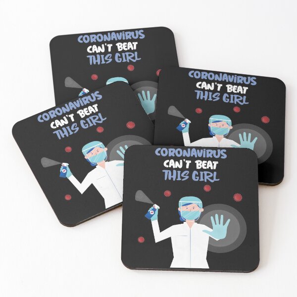Item preview, Disinfect Coronavirus can't beat this Girl health-care worker appreciation designed and sold by javes93.