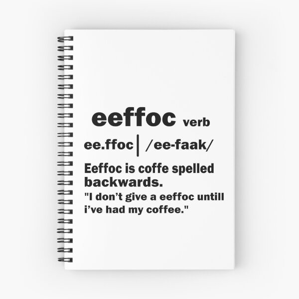 Artikelvorschau, Kaffee rückwärts geschrieben ist Eeffoc entworfen und verkauft von thehafdesigner.